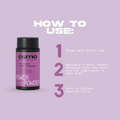 OSMO Power Powder | Matte Texturising Dust | Volume, Lift and Fuller Hair | Vegan. 15g. - Hair Care - British D'sire