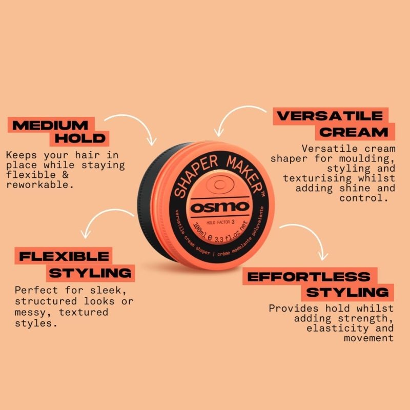Osmo Shaper Maker | Grooming Molding Cream | Strength & Condition. Vegan. 100ml. - Hair Care - British D'sire