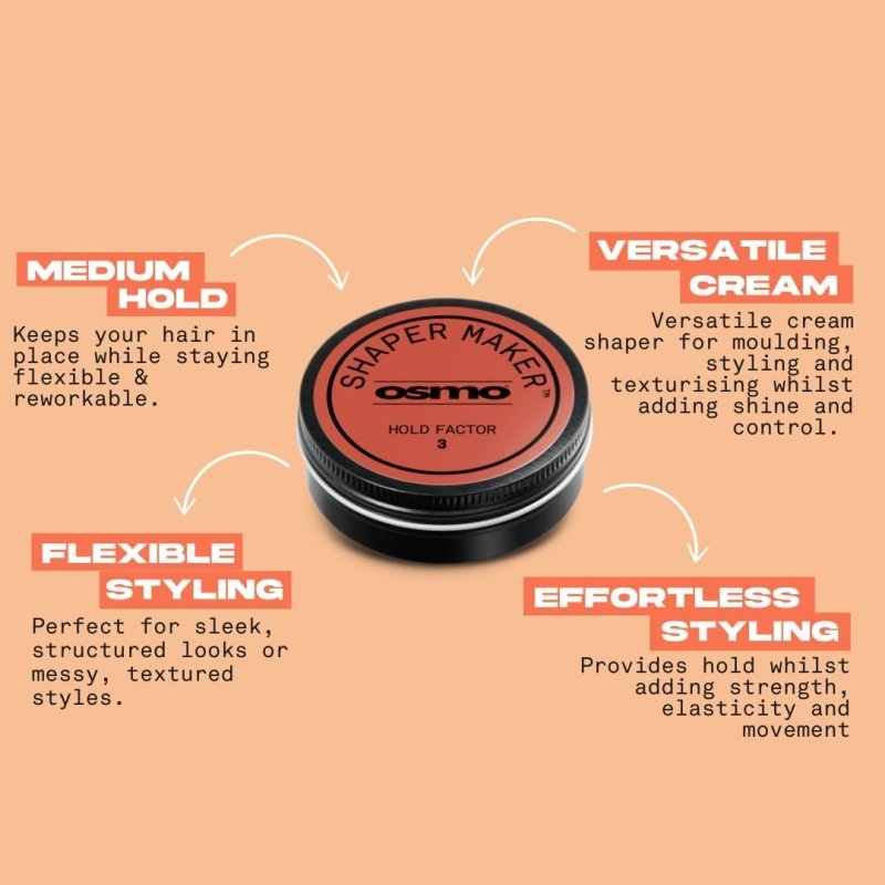 Osmo Shaper Maker 'Traveller' | Grooming Molding Cream | Strength & Condition. Vegan. 25ml. - Hair Care & Styling - British D'sire