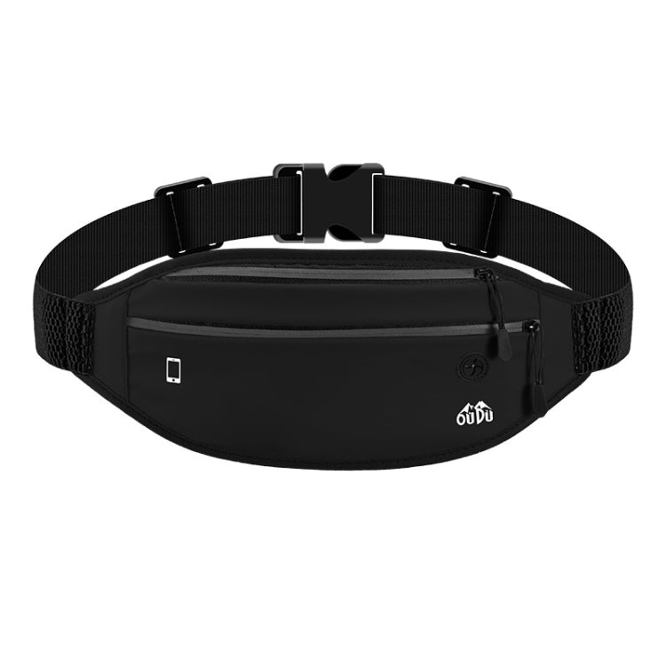 OUDU Outdoor Sports Portable Waist Pack Male And Female Running Waterproof Cell Phone Bag(Black) - British D'sire Main image