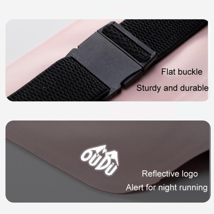 OUDU Outdoor Sports Slim Invisible Waterproof Cell Phone Waist Bag(Light Pink) - British D'sire