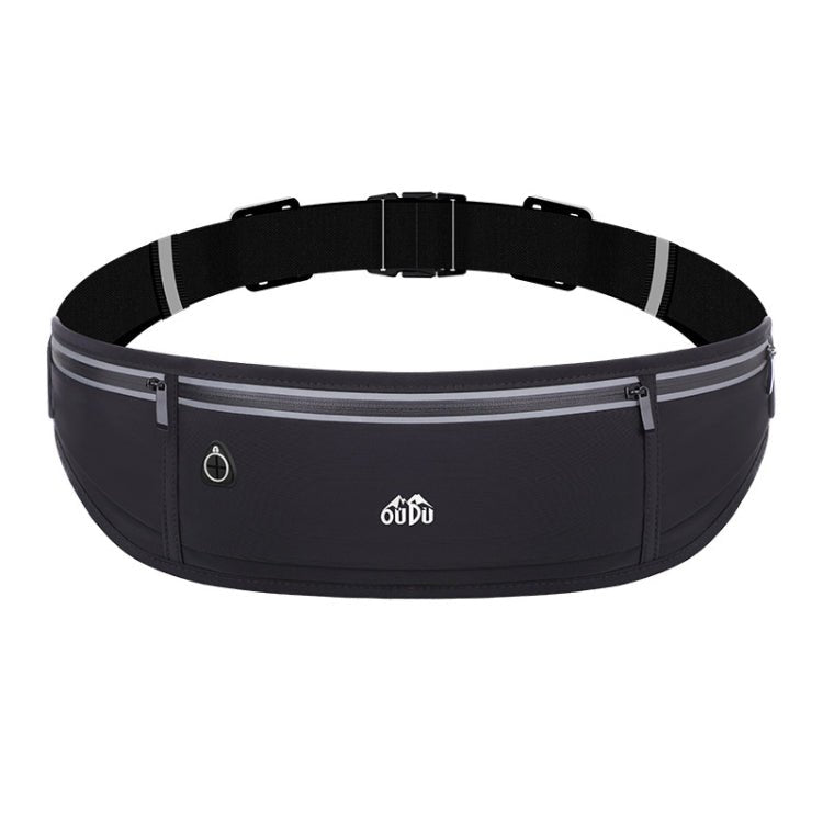 OUDU Outdoor Sports Waist Pack Male And Female Running Waterproof Cell Phone Bag(Black) - British D'sire