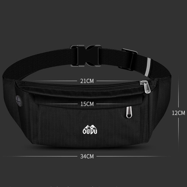 OUDU Outdoor Sports Waist Pack Male And Female Running Waterproof Cell Phone Bag(Gray) - British D'sire