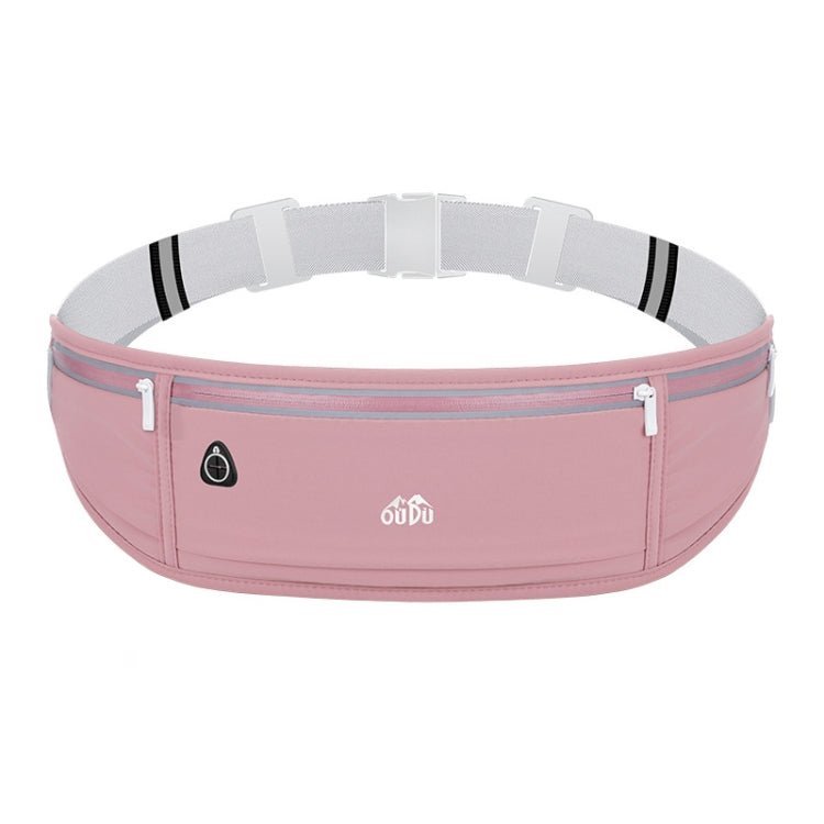 OUDU Outdoor Sports Waist Pack Male And Female Running Waterproof Cell Phone Bag(Red Bean Paste) - British D'sire Main image