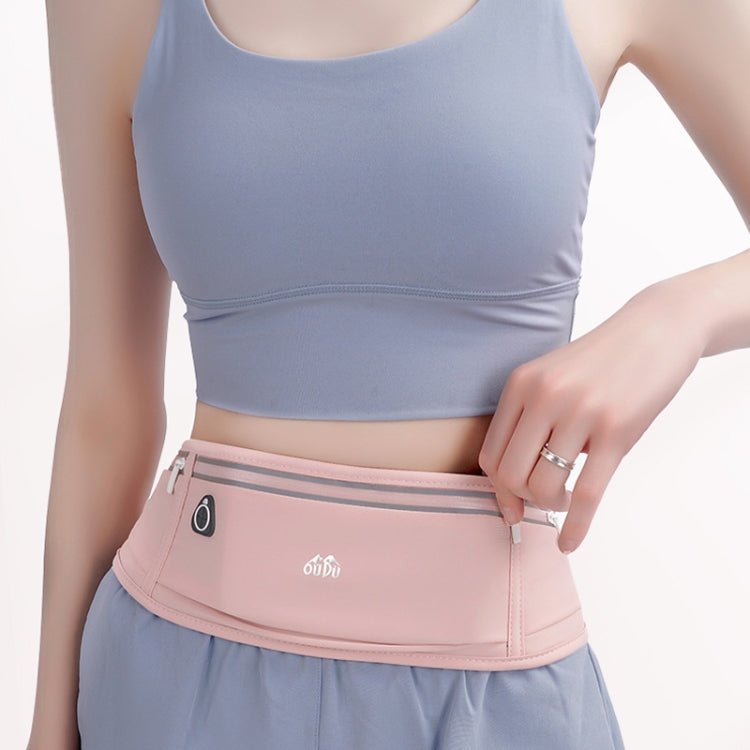 OUDU Outdoor Sports Waist Pack Male And Female Running Waterproof Cell Phone Bag(Red Bean Paste) - British D'sire