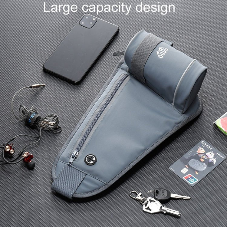 OUDU Outdoor Sports Water Bottle Waist Pack Multifunctional Running And Fitness Gear, Style: With Bottle(Black) - British D'sire
