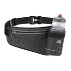 OUDU Outdoor Sports Water Bottle Waist Pack Multifunctional Running And Fitness Gear, Style: With Bottle(Hemp Black) - British D'sire