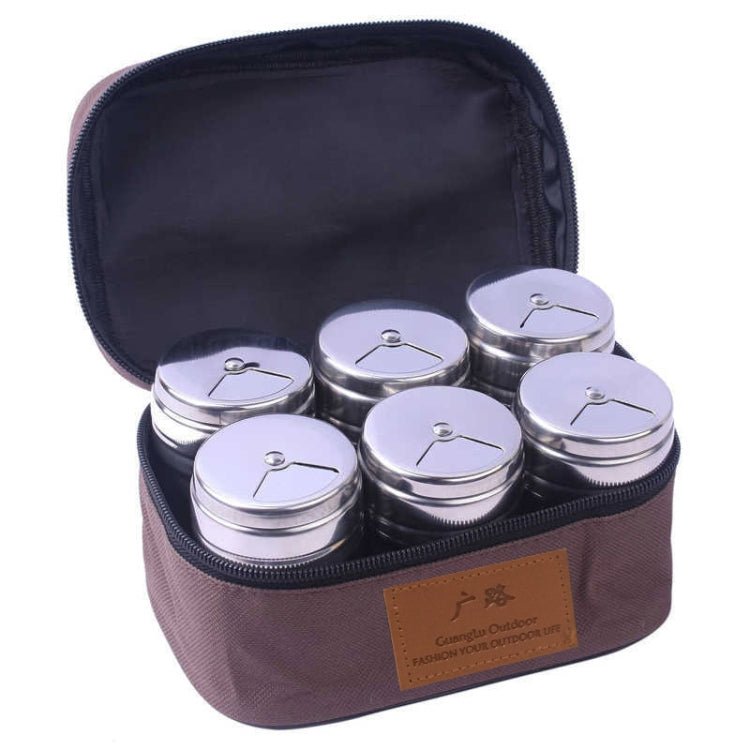 Outdoor Barbecue Stainless Steel Portable Spice Jar Suit - British D'sire Main image
