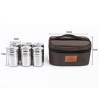 Outdoor Barbecue Stainless Steel Portable Spice Jar Suit - British D'sire