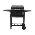 Outdoor Charcoal Grill with Side Tables, Black - Charcoal Grill - British D'sire