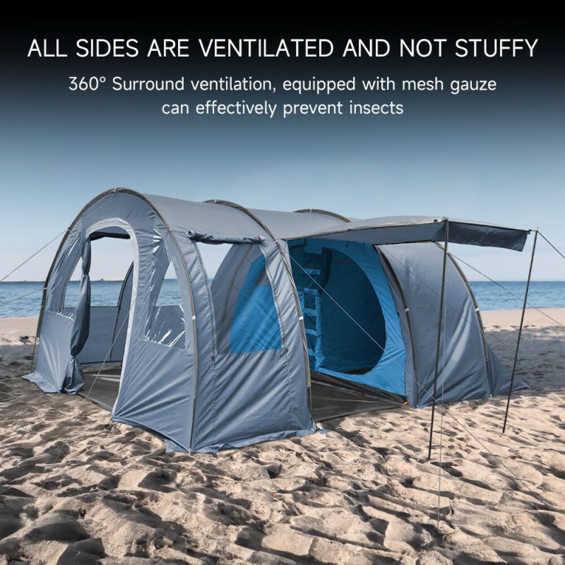Outdoor Large Tunnel Camping Tent Portable Family Hiking Shelter - Camping Tent - British D'sire