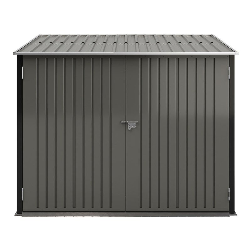 Outdoor Lockable Bike Storage Shed, Grey - Bicycle Storage Shed - British D'sire