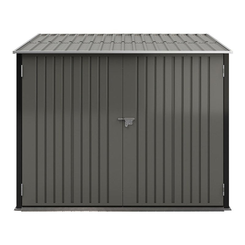 Outdoor Lockable Bike Storage Shed, Grey - Bicycle Storage Shed - British D'sire