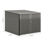 Outdoor Lockable Bike Storage Shed, Grey - Bicycle Storage Shed - British D'sire