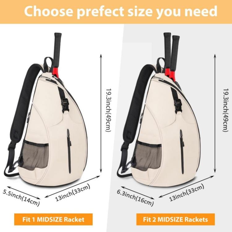 Outdoor Sports Training Single - Shoulder Tennis Crossbody Bag(Beige) - crossbody bag - British D'sire