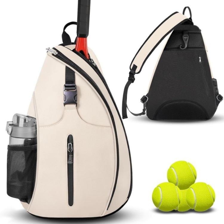 Outdoor Sports Training Single - Shoulder Tennis Crossbody Bag(Beige) - crossbody bag - British D'sire