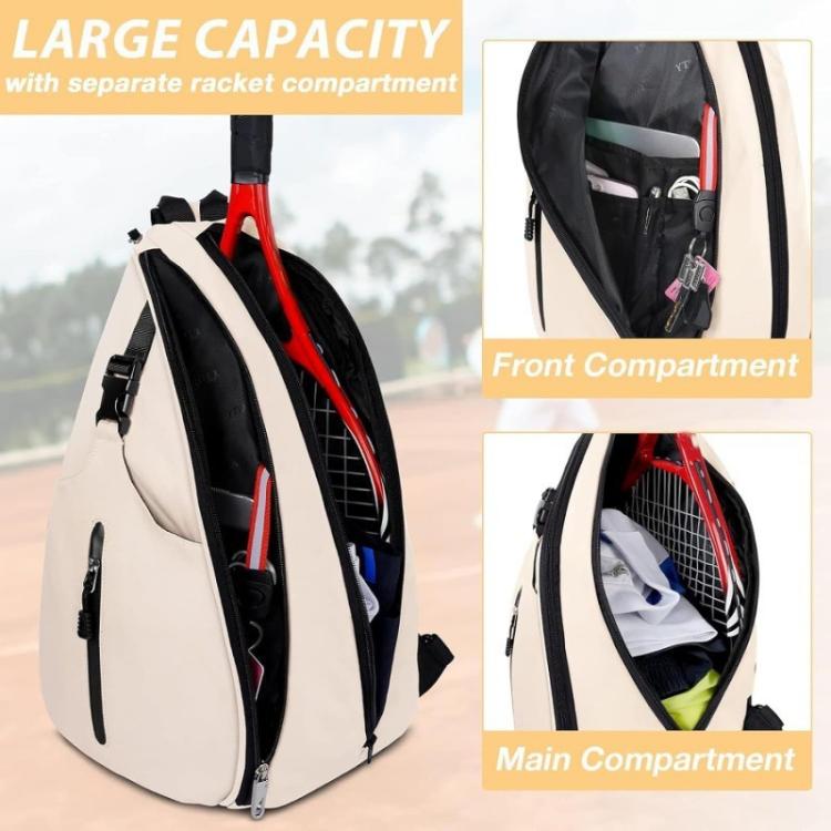 Outdoor Sports Training Single - Shoulder Tennis Crossbody Bag(Beige) - crossbody bag - British D'sire