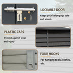 Outdoor Steel Garden Storage Shed, Charcoal Black - British D'sire