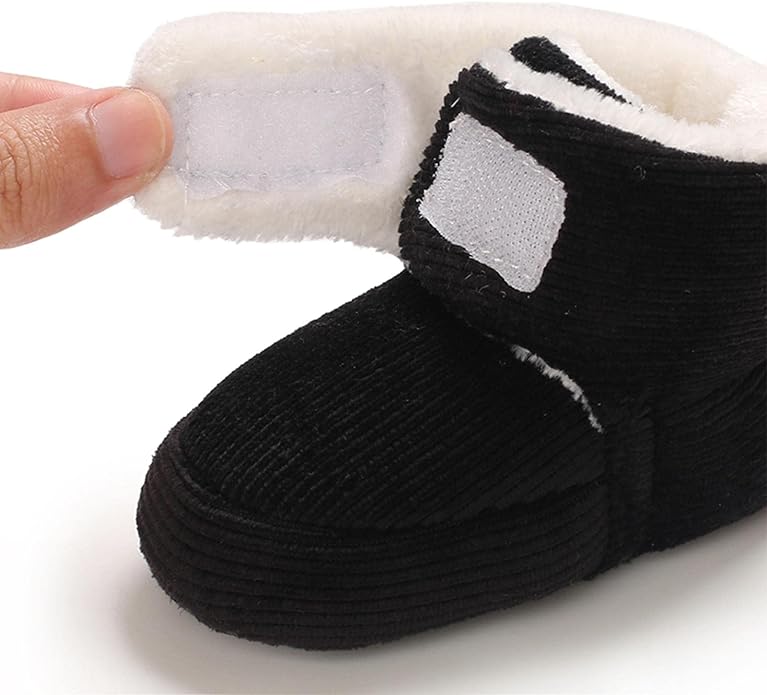 outfit spring Baby Winter Warm Fleece Bootie, Newborn Non - Slip Soft Sole Winter Shoes Sock Shoes Cute Adjustable Crawling Shoes Prewalker Boots for Girls Boys Toddler 0 - 18 Months - Kids shoes - British D'sire