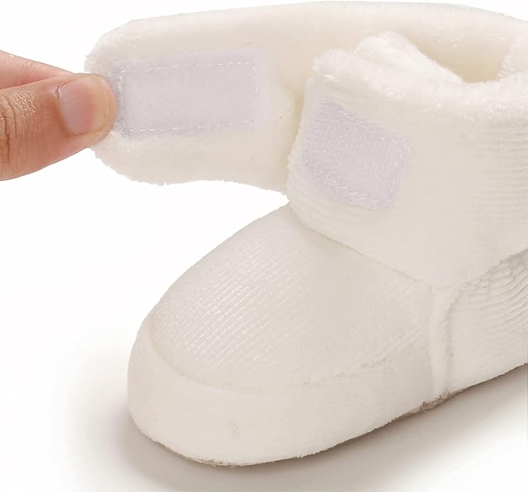 outfit spring Baby Winter Warm Fleece Bootie, Newborn Non - Slip Soft Sole Winter Shoes Sock Shoes Cute Adjustable Crawling Shoes Prewalker Boots for Girls Boys Toddler 0 - 18 Months - Kids shoes - British D'sire