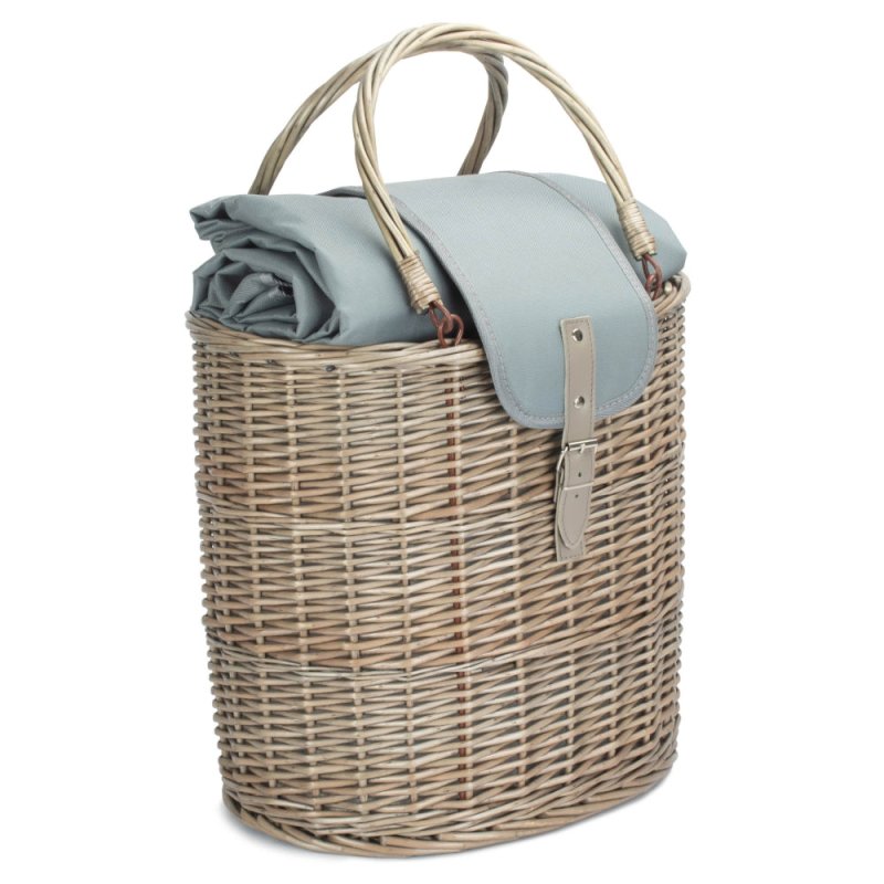Oval Grey Fitted Cool Bag Drinks Picnic Basket - Drinks Baskets - British D'sire