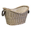 Oval Log Basket with Rope Handles T44x30xH20/27xB33c23cm - Home Decor - British D'sire