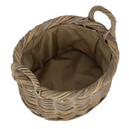 Oval Rattan Storage Log Basket With Cordura Lining - Log Baskets - British D'sire