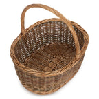 Oval Unpeeled Willow Shopping Basket - Shopping Baskets - British D'sire