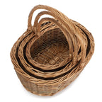 Oval Unpeeled Willow Shopping Basket - Shopping Baskets - British D'sire