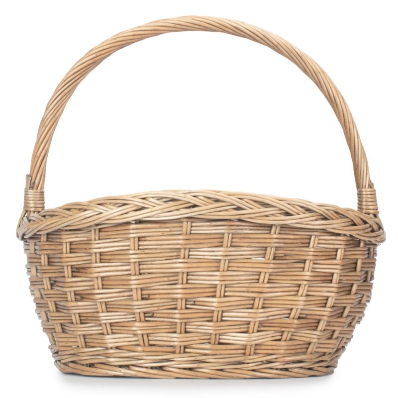 Oval Wicker Braid Border Shopping Basket - Shopping Baskets - British D'sire
