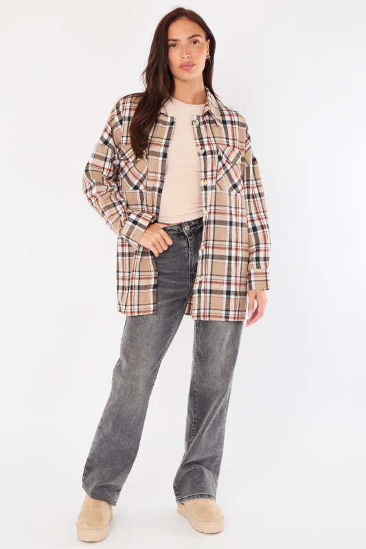 Oversized Checkered Shirt - British D'sire Main image