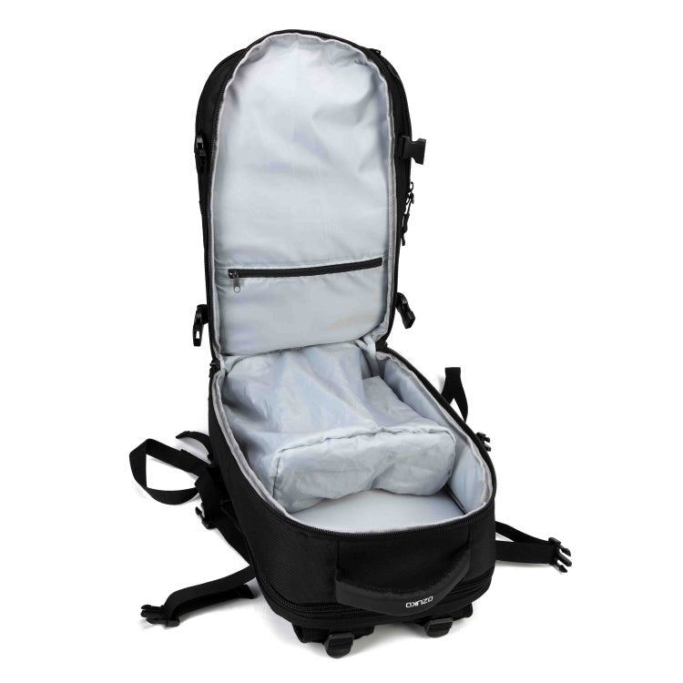 Ozuko 8983 Large Capacity Waterproof Travel Outdoor USB Shoulder Backpack 17 Inch(Black) - British D'sire
