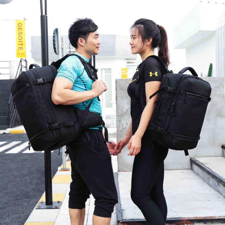 Ozuko 8983 Large Capacity Waterproof Travel Outdoor USB Shoulder Backpack 17 Inch(Black) - British D'sire