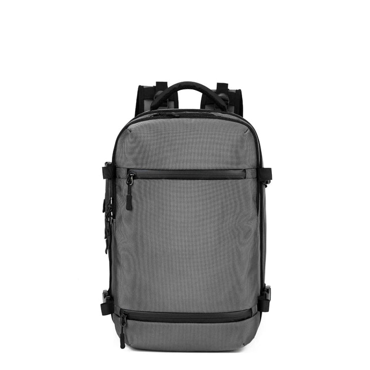 Ozuko 8983 Large Capacity Waterproof Travel Outdoor USB Shoulder Backpack 17 Inch(Light Grey) - British D'sire Main image