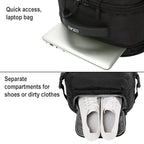 Ozuko 8983 Large Capacity Waterproof Travel Outdoor USB Shoulder Backpack 20 Inch(Black) - British D'sire