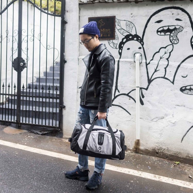 Ozuko 9005 Large Capacity Oxford Outdoor Travel Single Shoulder Handbag 21 Inch(Grey) - British D'sire