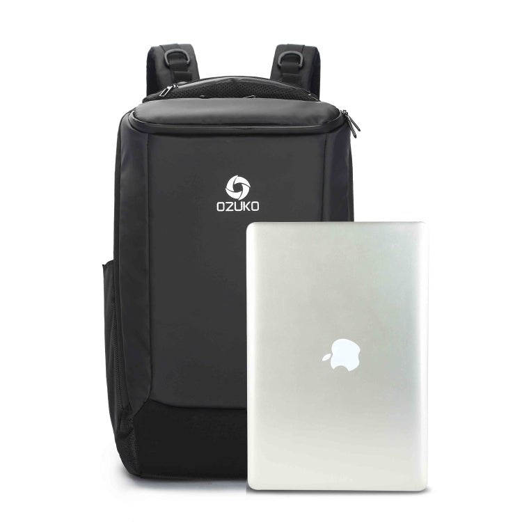 Ozuko 9060 Large Capacity Waterproof USB Outdoor Shoulder Backpack, Size: Large, 33x21x53cm(Black) - British D'sire