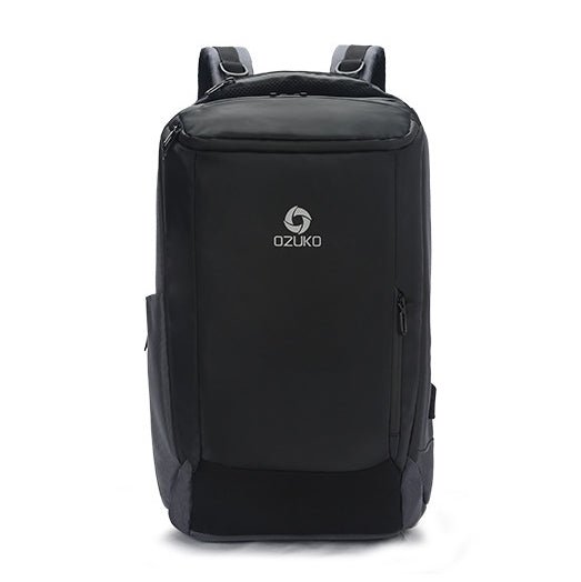 Ozuko 9060 Large Capacity Waterproof USB Outdoor Shoulder Backpack, Size: Large, 33x21x53cm(Grey) - British D'sire Main image