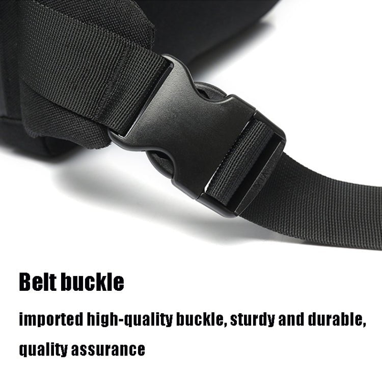 Ozuko 9340 Men Waist Bag Multifunctional Chest Bag Sports Waterproof Shoulder Messenger Bag(Black) - British D'sire