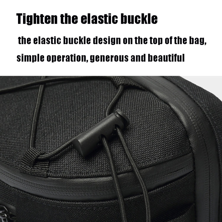 Ozuko 9340 Men Waist Bag Multifunctional Chest Bag Sports Waterproof Shoulder Messenger Bag(Black) - British D'sire