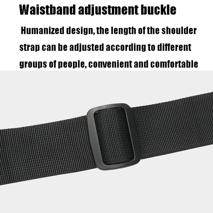 Ozuko 9340 Men Waist Bag Multifunctional Chest Bag Sports Waterproof Shoulder Messenger Bag(Black) - British D'sire