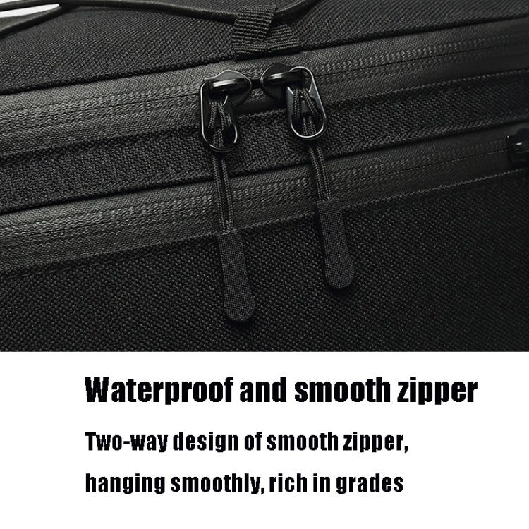 Ozuko 9340 Men Waist Bag Multifunctional Chest Bag Sports Waterproof Shoulder Messenger Bag(Black) - British D'sire