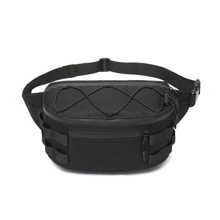 Ozuko 9340 Men Waist Bag Multifunctional Chest Bag Sports Waterproof Shoulder Messenger Bag(Black) - British D'sire Main image