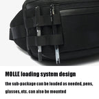 Ozuko 9340 Men Waist Bag Multifunctional Chest Bag Sports Waterproof Shoulder Messenger Bag(Black) - British D'sire