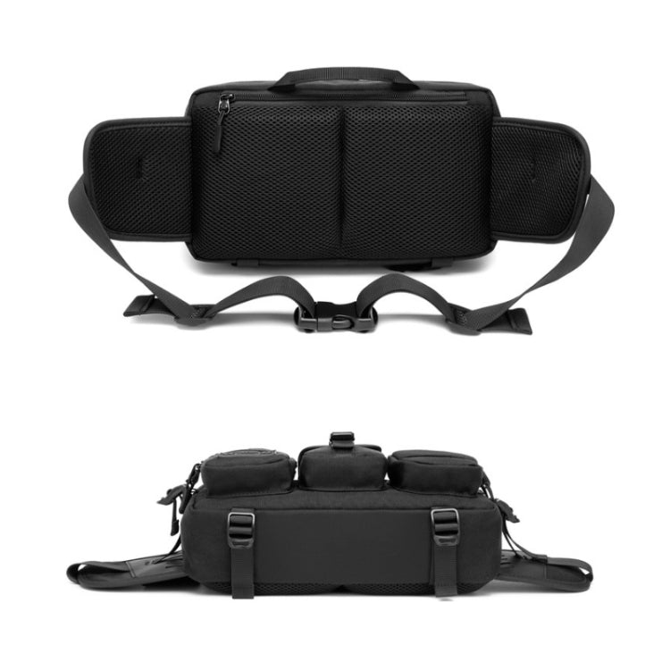 Ozuko 9449 Outdoor Large - Capacity Waist Bag Multifunctional Sports Waterproof Crossbody Bag(Khaki) - British D'sire