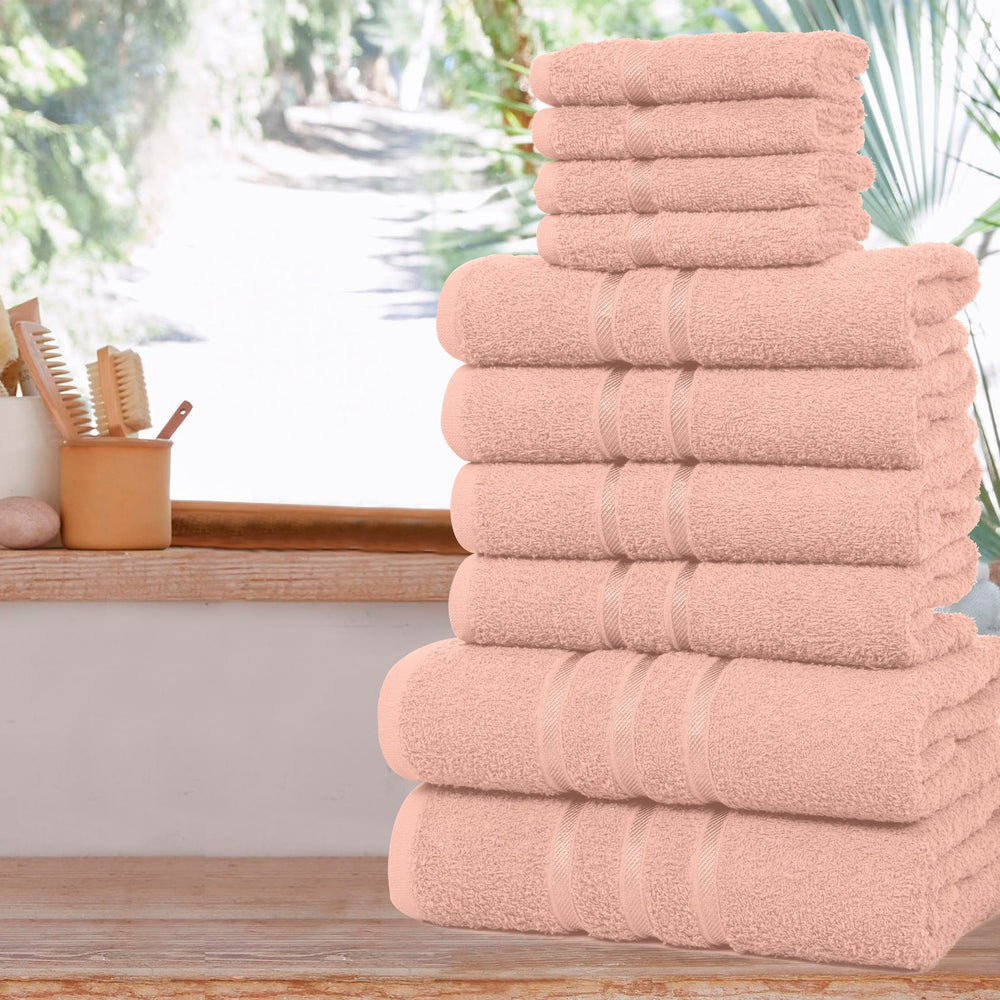 10 Piece Bathroom Towel Bale Set 100% Combed Cotton Premium Luxury Gift Set