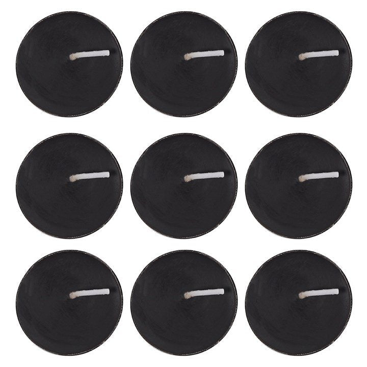 Pack of 9 Opium Scented Black Tealights - British D'sire