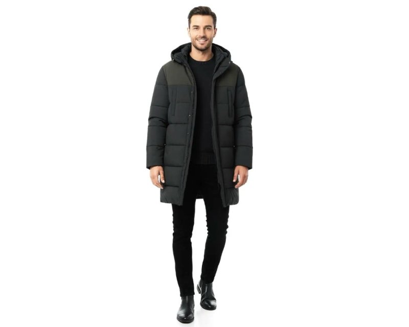 Padded Full Zip Hooded Long Puffer Jacket Secondary image