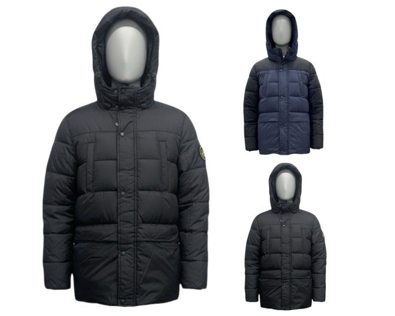 Padded Full Zip Hooded Puffer Jacket - Jackets - British D'sire Main image