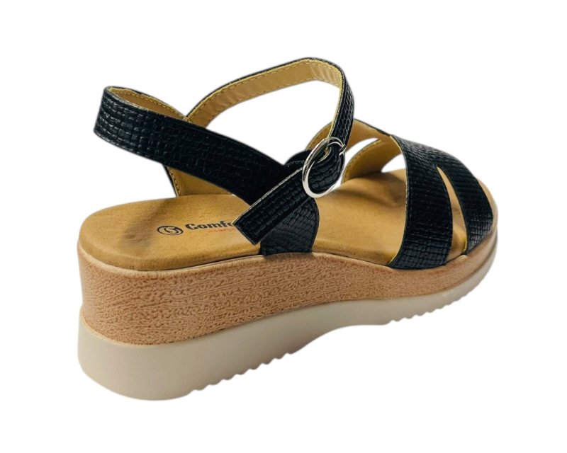 Padded Insole Ankle Strap Wedge Sandals - Sandals - British D'sire